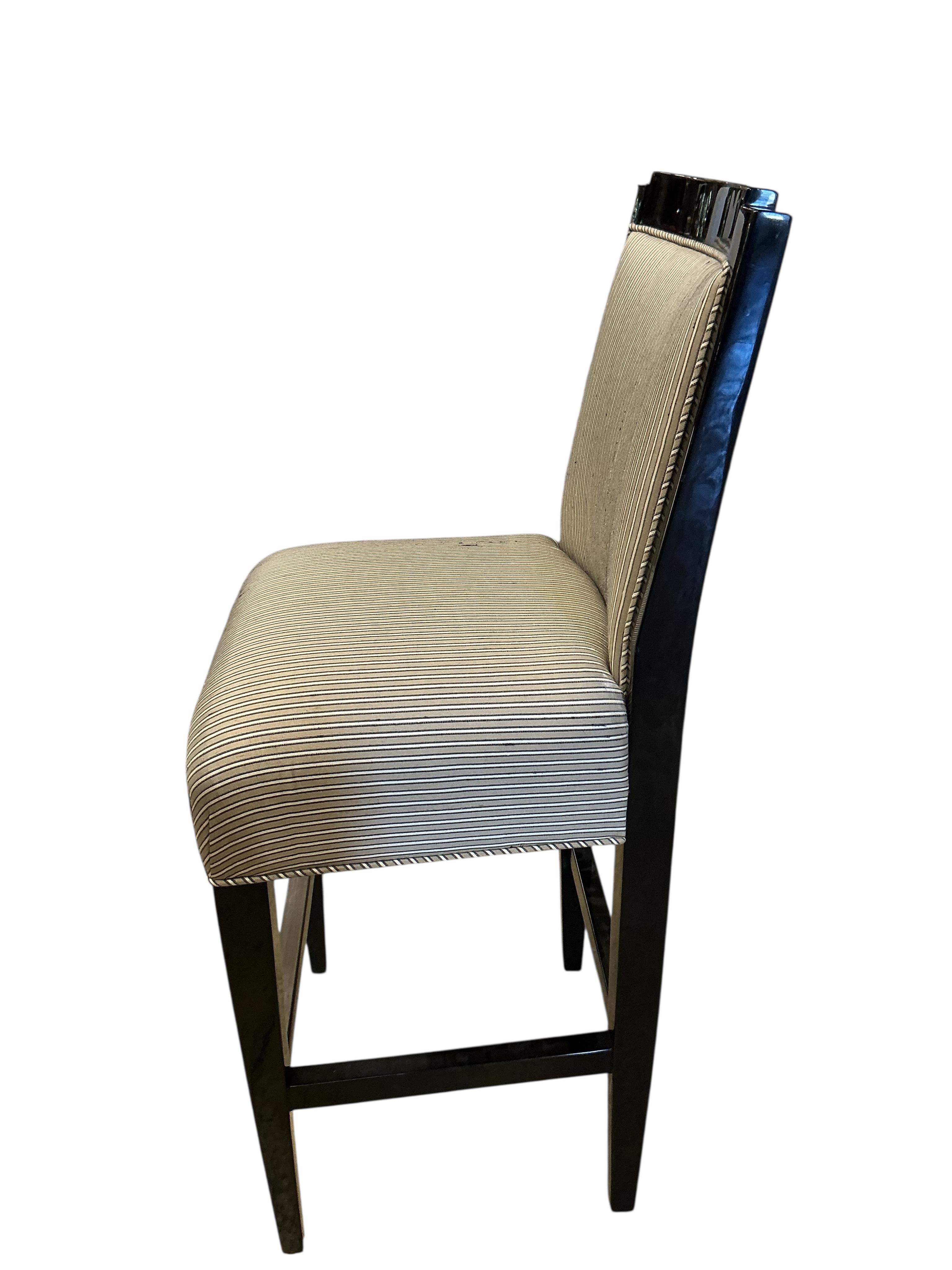 A pair of contemporary J. Robert Scott Rialto barstools, width 44cm, depth 39cm, height 103cm